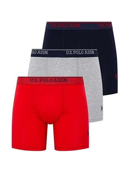 U.S. Polo 80454 Uzun Paça Erkek Boxer 3'lü Paket