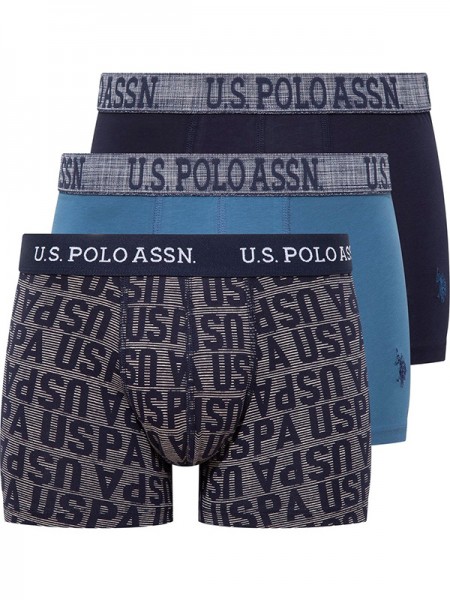 U.S. Polo 80503 Pamuklu Erkek Boxer 3'lü Paket