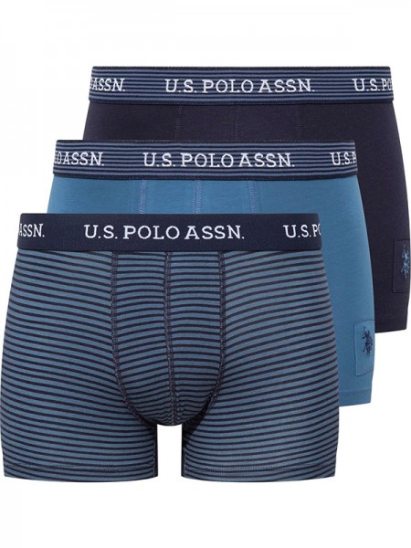 U.S. Polo 80515 Modal Desenli Erkek Boxer 3'lü Paket