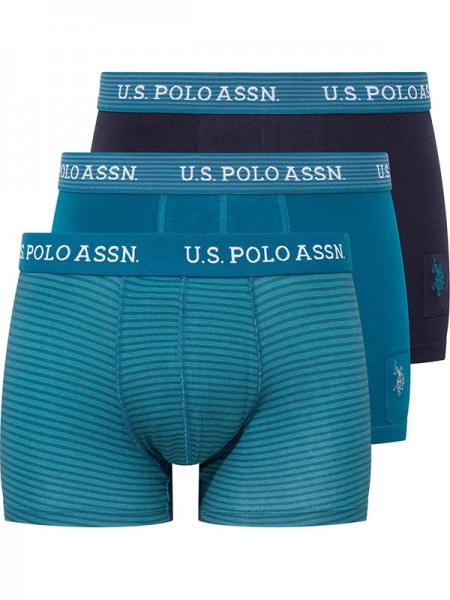 U.S. Polo 80515 Modal Desenli Erkek Boxer 3'lü Paket