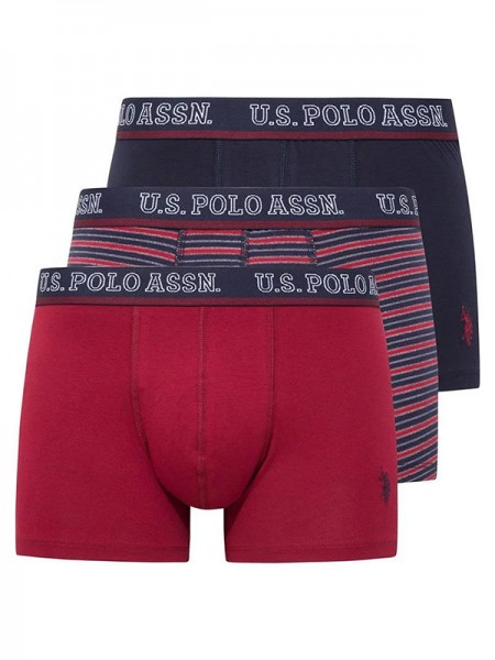 U.S. Polo 80516 Pamuklu Erkek Boxer 3'lü Paket